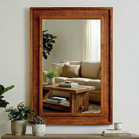 Victoria Oak : Bàn Console Với Gương 70 x 90cm